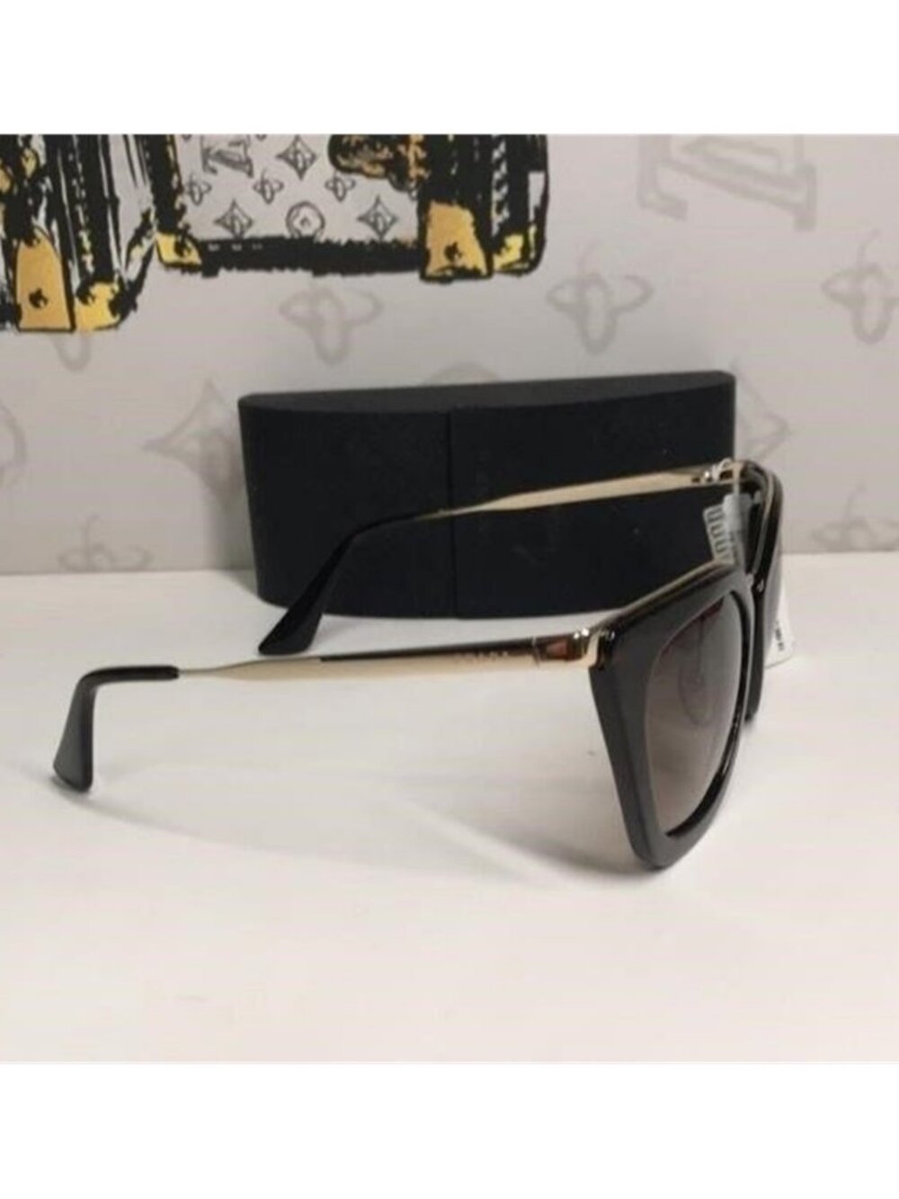 New Authentic Prada PR53S 2AU-3D0 – Havana Brown Gradient Cat-Eye Sunglasses - Picture 10 of 12